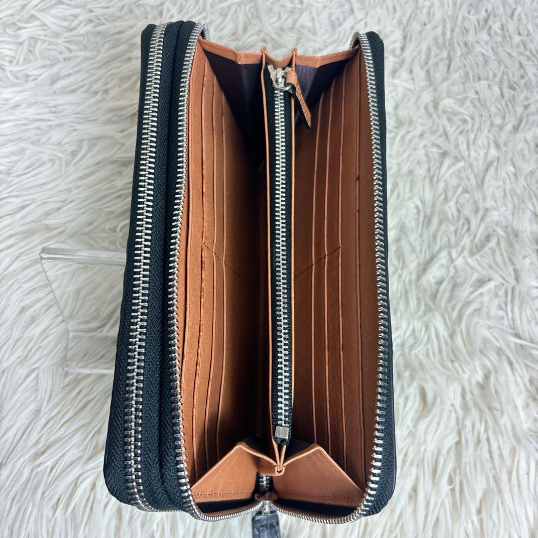GODANE ゴダン カイマンワニ革 ダブルジップ オーガナイザー 長財布
