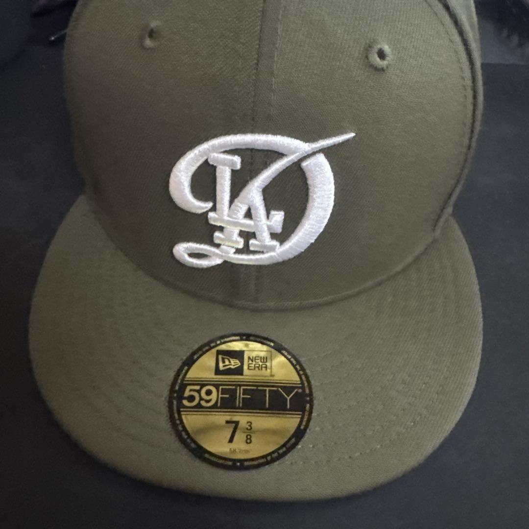 海外限定　ニューエラ　59FIFTY ドジャース　キャップ 7 3/8 カーキ