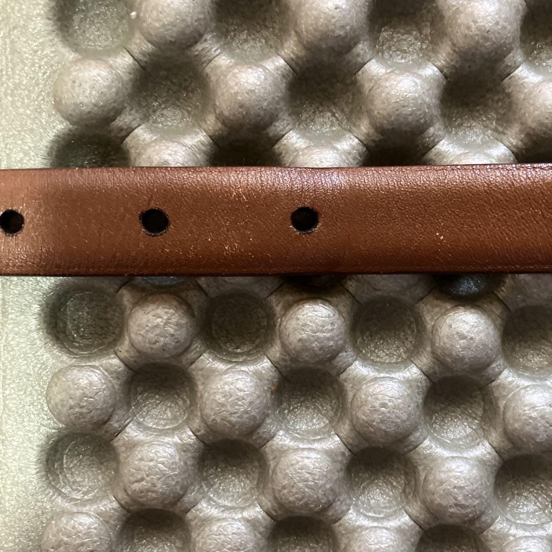 ラルフローレン ブラウンレザーベルト ゴールドバックル