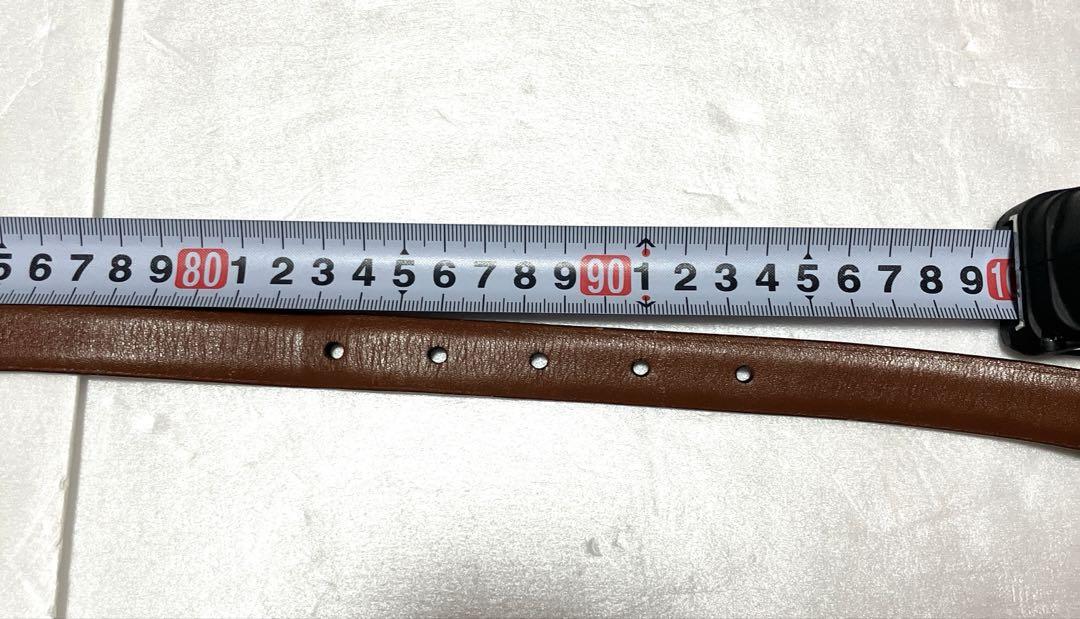 ラルフローレン ブラウンレザーベルト ゴールドバックル