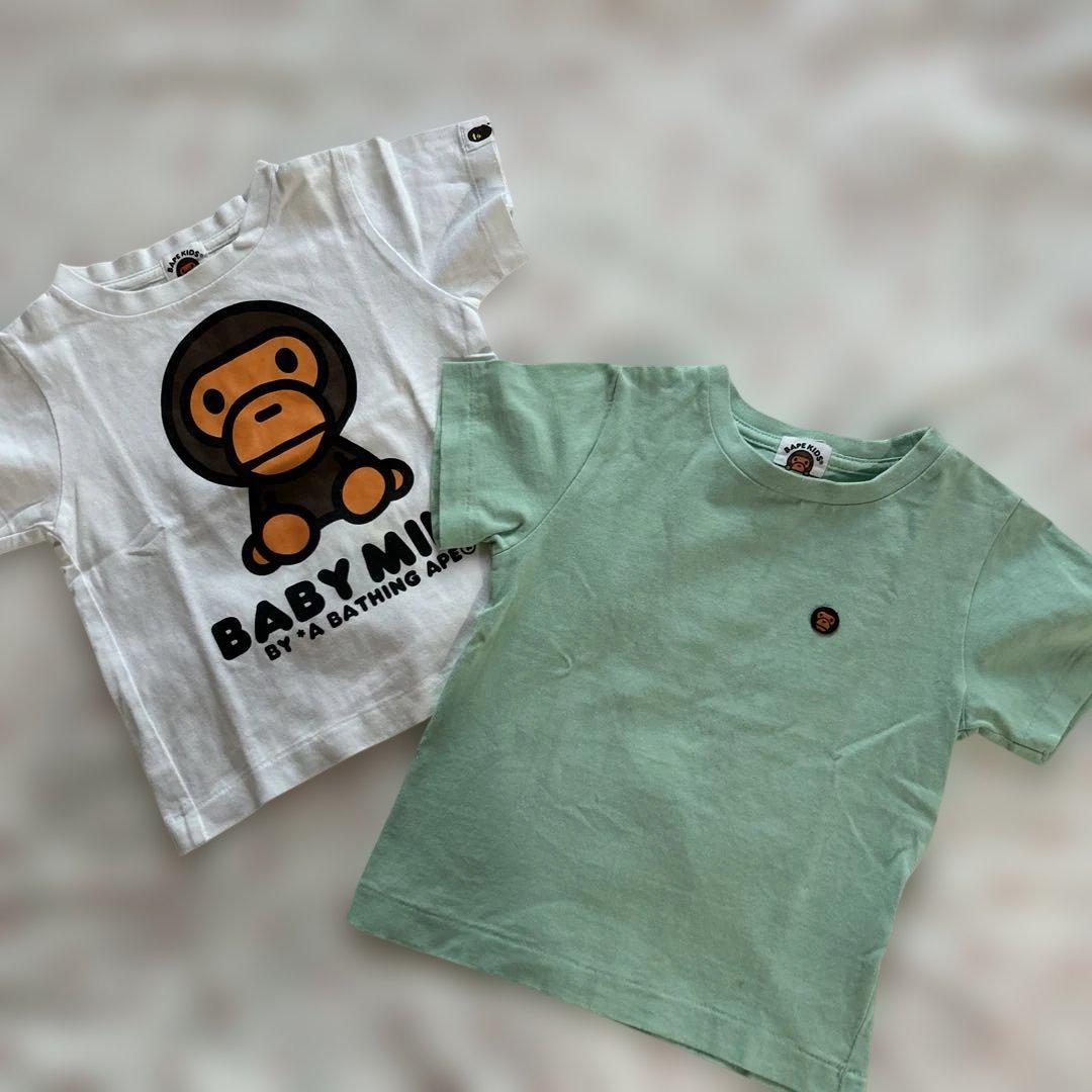 A BATHING APE Tシャツ 2点セット 100cm A BATHING APE Tシャツ 100cm セット - メルカリ