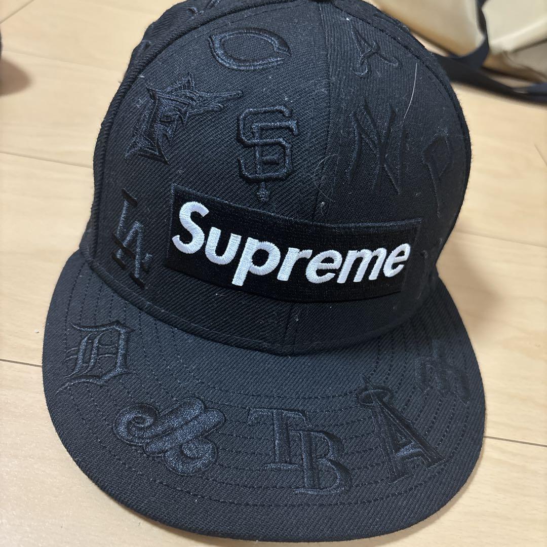 Supreme 黒 キャップ