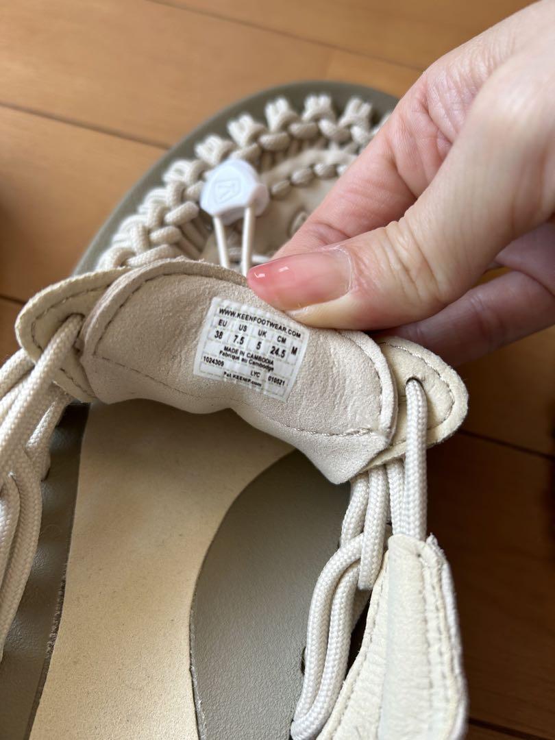 KEEN スポーツサンダル 24.5 cm ホワイト 編み込みスタイル