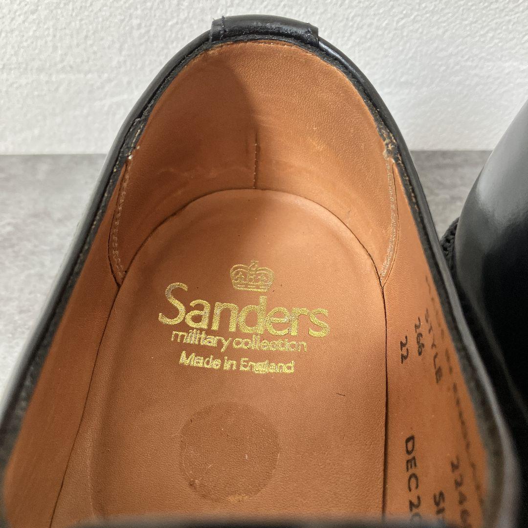 サンダース SANDERS ミリタリーオフィサーシューズ プレートゥ ブラック