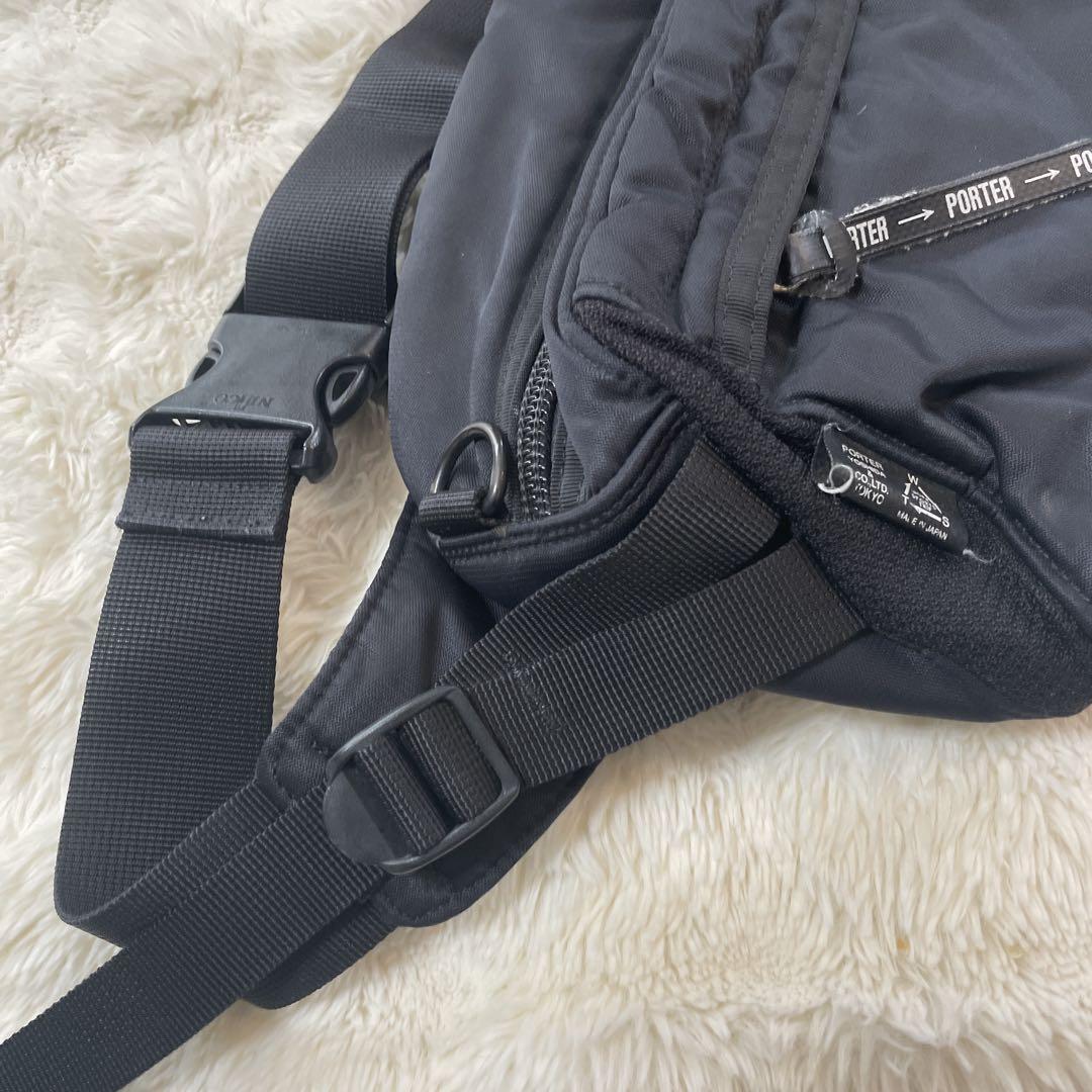 PORTER ボディバッグ ブラック 美品 お値下げ中】PORTER ボディバッグ ブラックオンライン ショ
