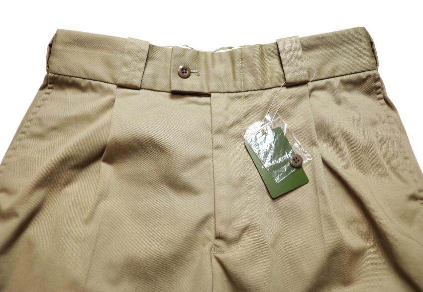 新品 CAHLUMN カウラム チノ パンツ L ベージュ フリークスストア