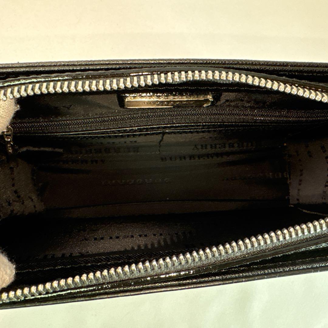 【美品】BURBERRY バーバリー レザー セカンドバッグ クラッチバッグ