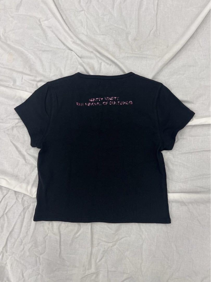 トップス 9090 girl 90 Logo Girl Cropped Tee