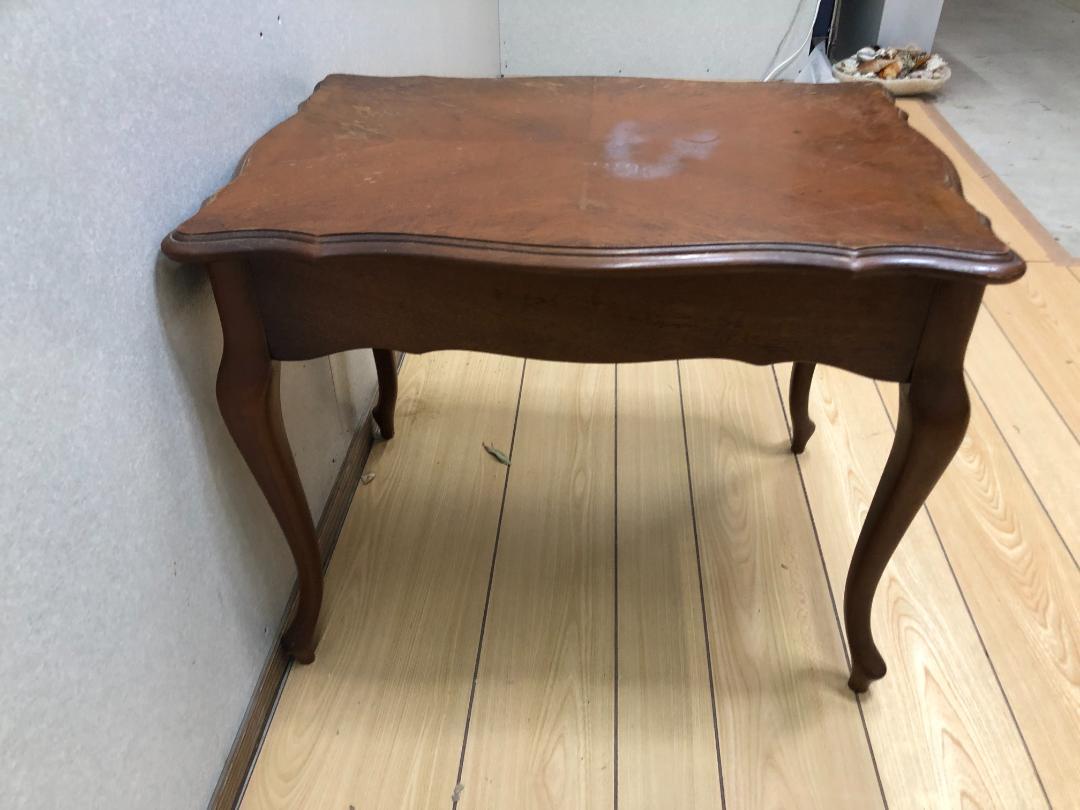 高質 マルニ木工】 猫脚 サイドテーブル 引き出し付 オールドマルニ 家具