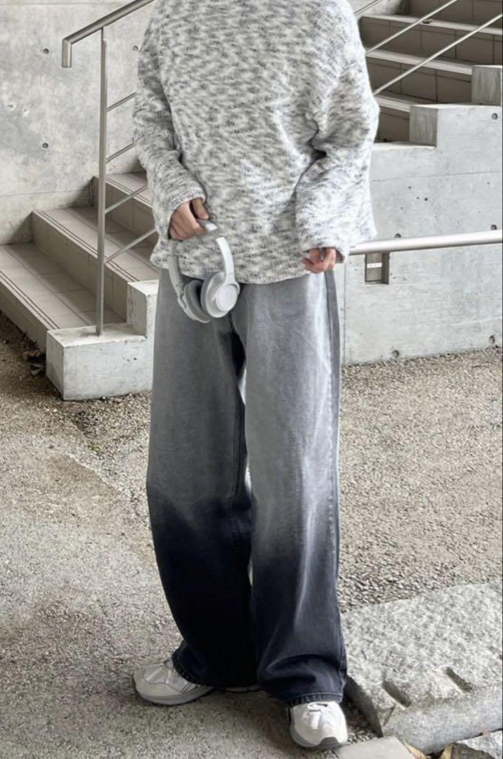 未使用☆ youll グラデーションデニムワイドパンツ S