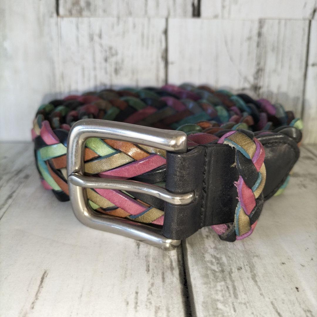 イングランド製 REGENT BELT COMPANY 本革メッシュベルト