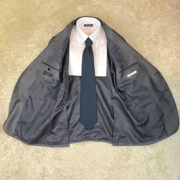 ヒップ 極美品✨ スーツ シャドーストライプ L fpAPx-m66675543607 ザ スーツカンパニー セットアップ ℬにプロフィ