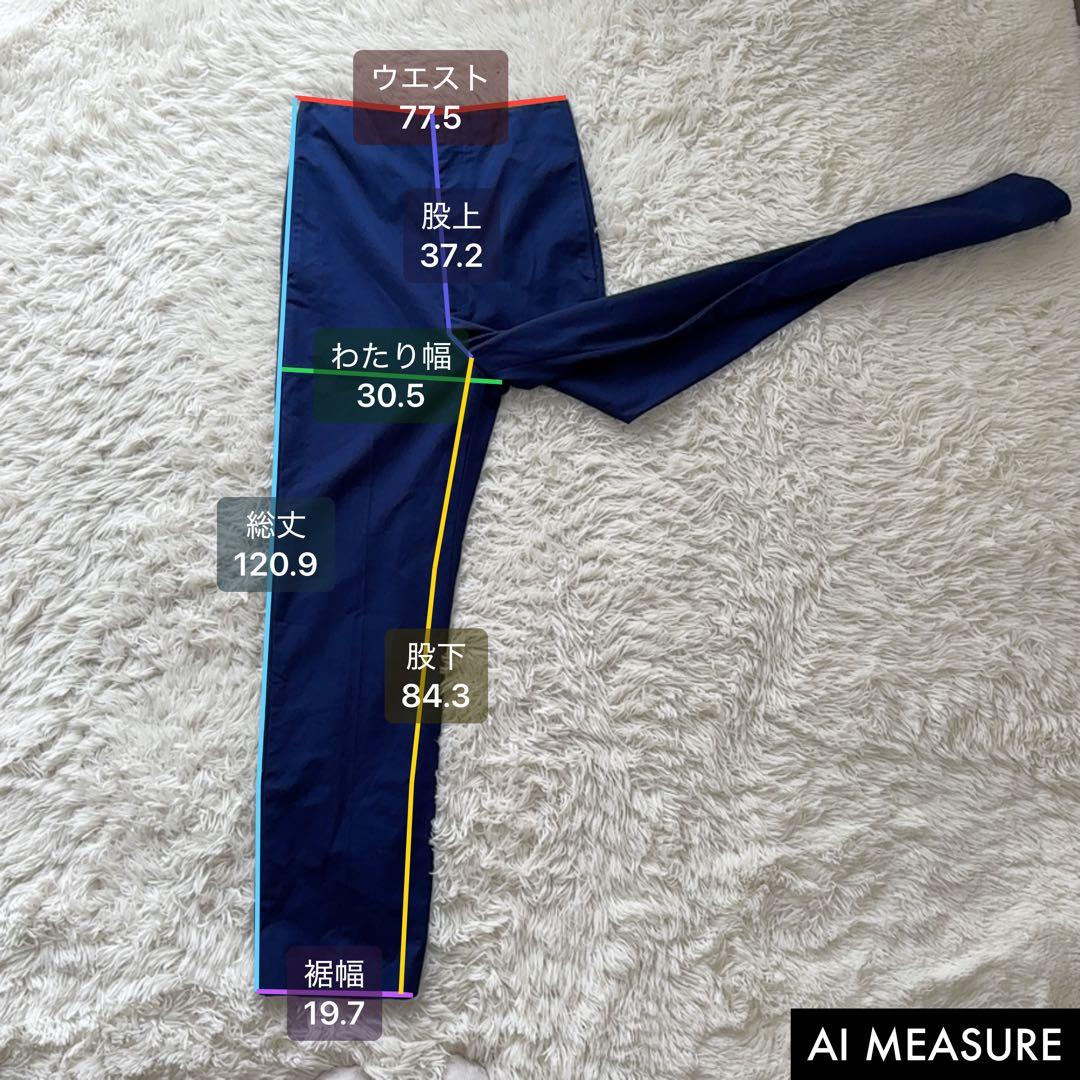 タグ付き✨ボッテガヴェネタ ハイウエスト スラックスパンツ ネイビー Sサイズ