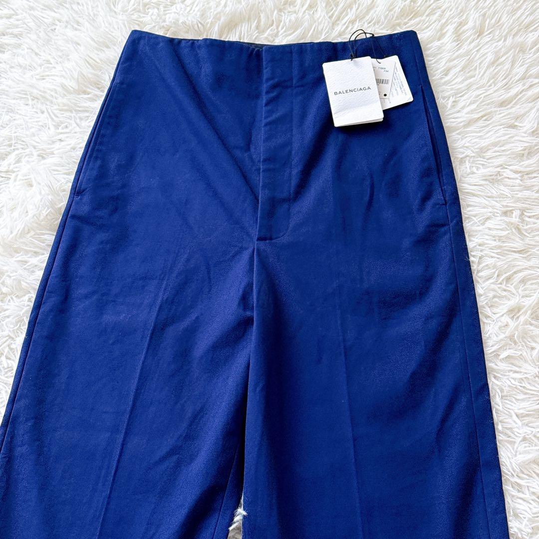 タグ付き✨ボッテガヴェネタ ハイウエスト スラックスパンツ ネイビー Sサイズ