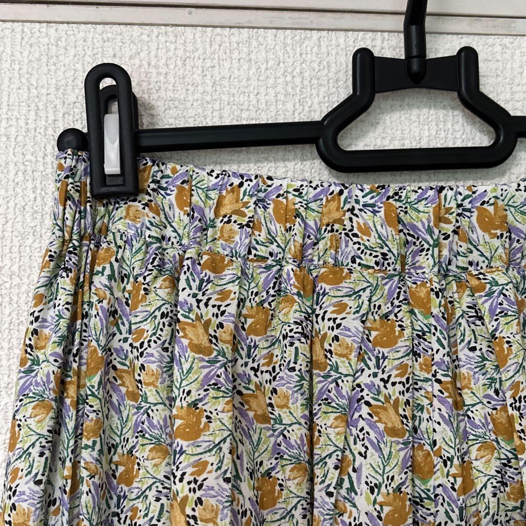 【Te chichi】フラワー プリント コットンローン スカート