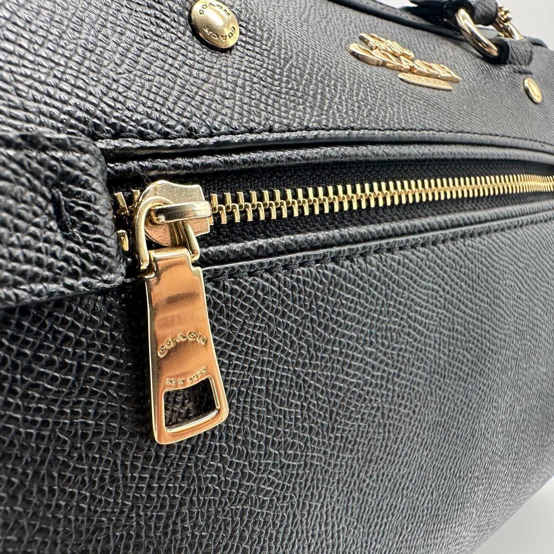 【極美品】COACH コーチ　ハンドバッグ　ミニボストンバッグ　ブラック