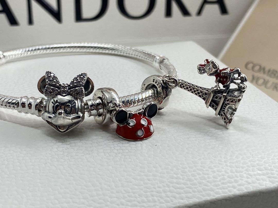 Pandora【パンドラ】Disney ミニーマウスチャーム シルバー