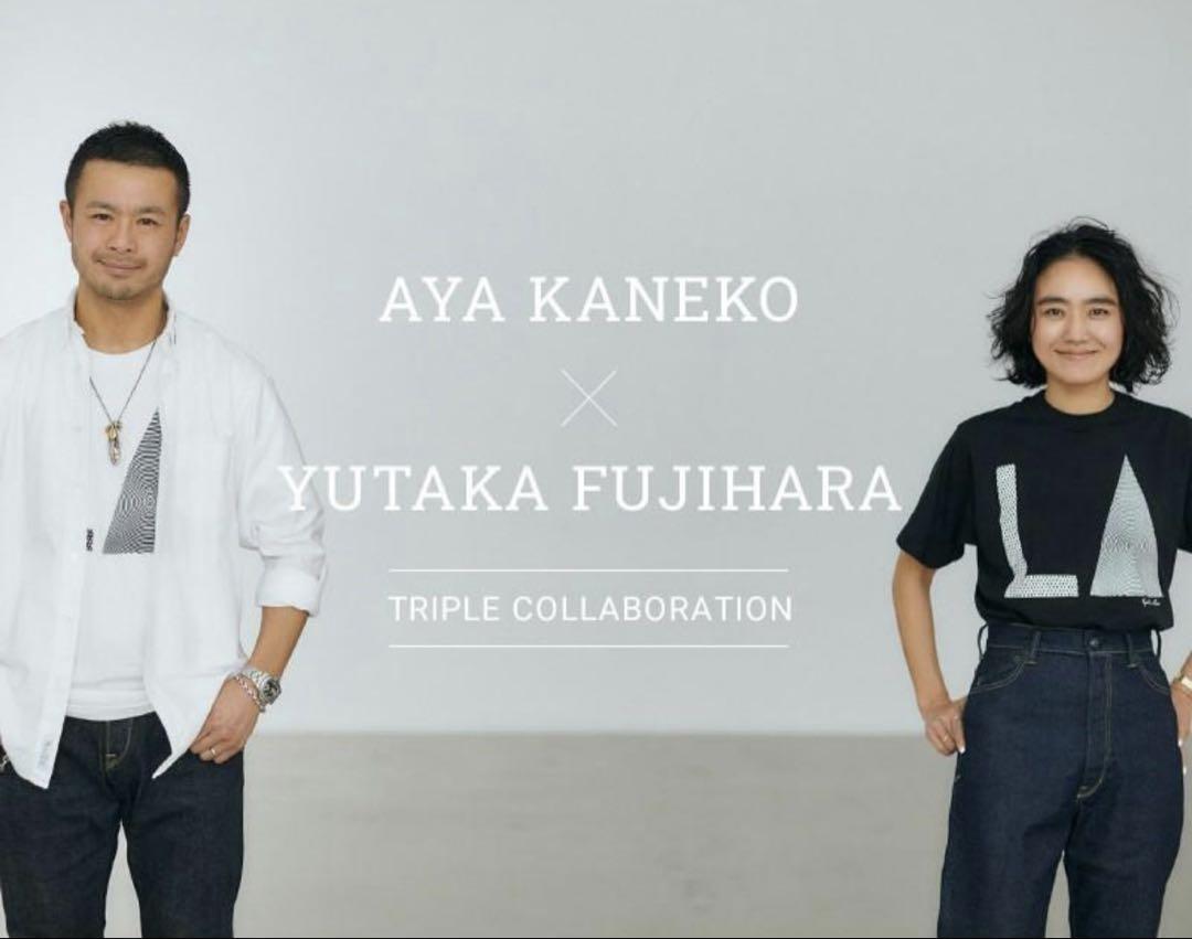 yanuk×金子綾×藤原裕　トリプルコラボデニム　ブラック　23インチ