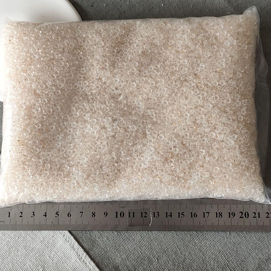 約500g 4mm フラワーパーツ　クリアゴールド