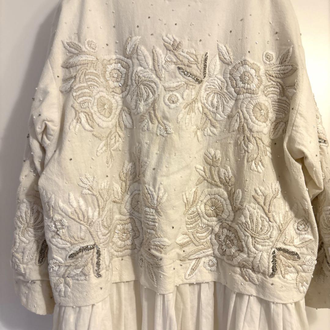 ピアズリー　ハンド刺繍裾フリル羽織　受注品 新品未使用品♡