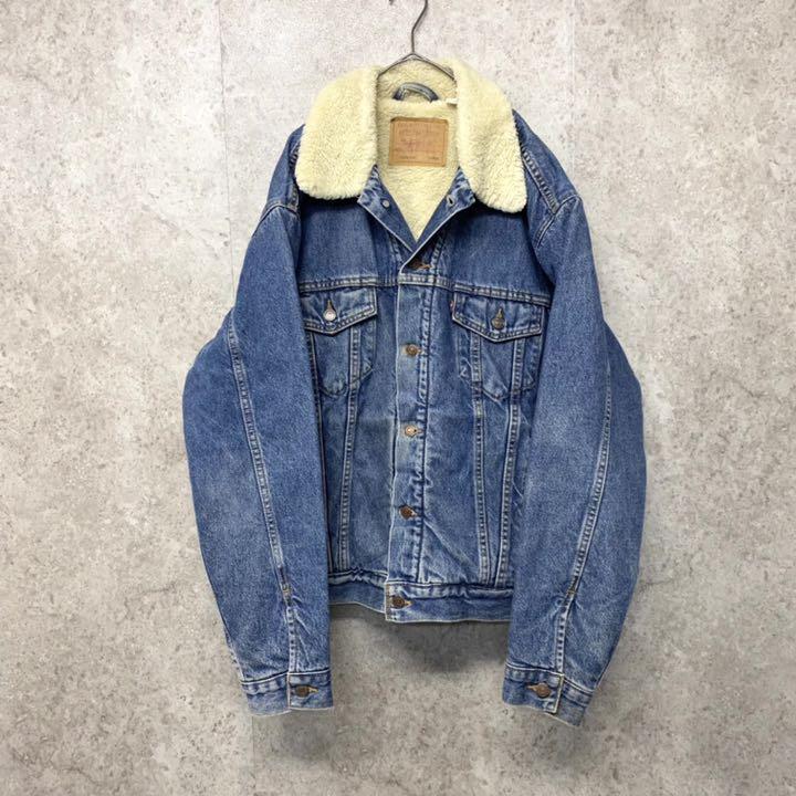 再入荷 希少XL USA製90s リーバイス 裏ボア デニムジャケット ブルゾン UE834-m66690411817 大人気セール