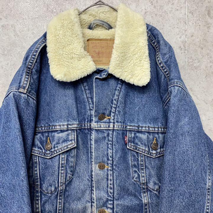 再入荷 希少XL USA製90s リーバイス 裏ボア デニムジャケット ブルゾン UE834-m66690411817 大人気セール