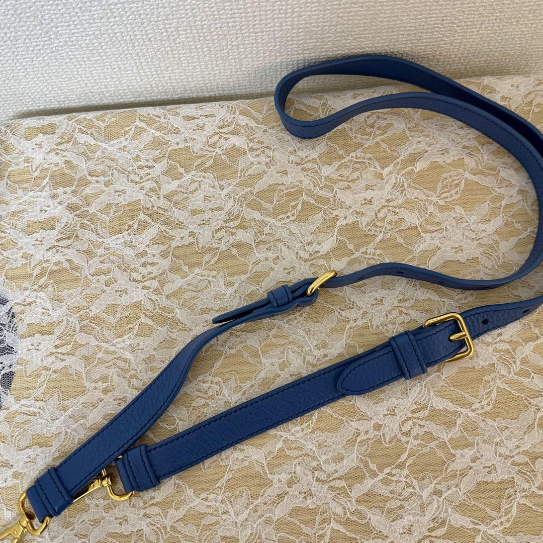 PRADA プラダ 2wayバッグショルダーバッグ レザー コバルト