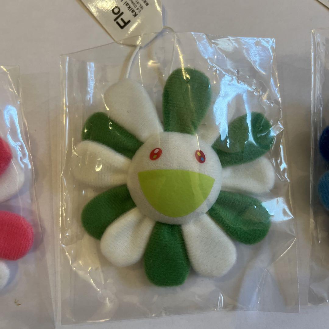 kaikai kiki  カイカイ キキ 村上隆  お花ストラップ 赤緑青セット