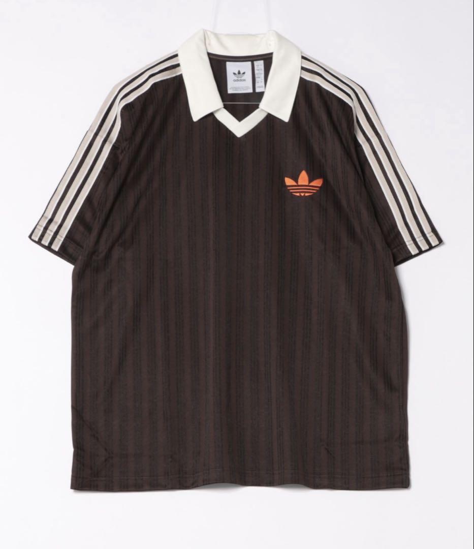 【たかやん】アディダス　フットボールジャージ Tシャツ 半袖　ブラウン