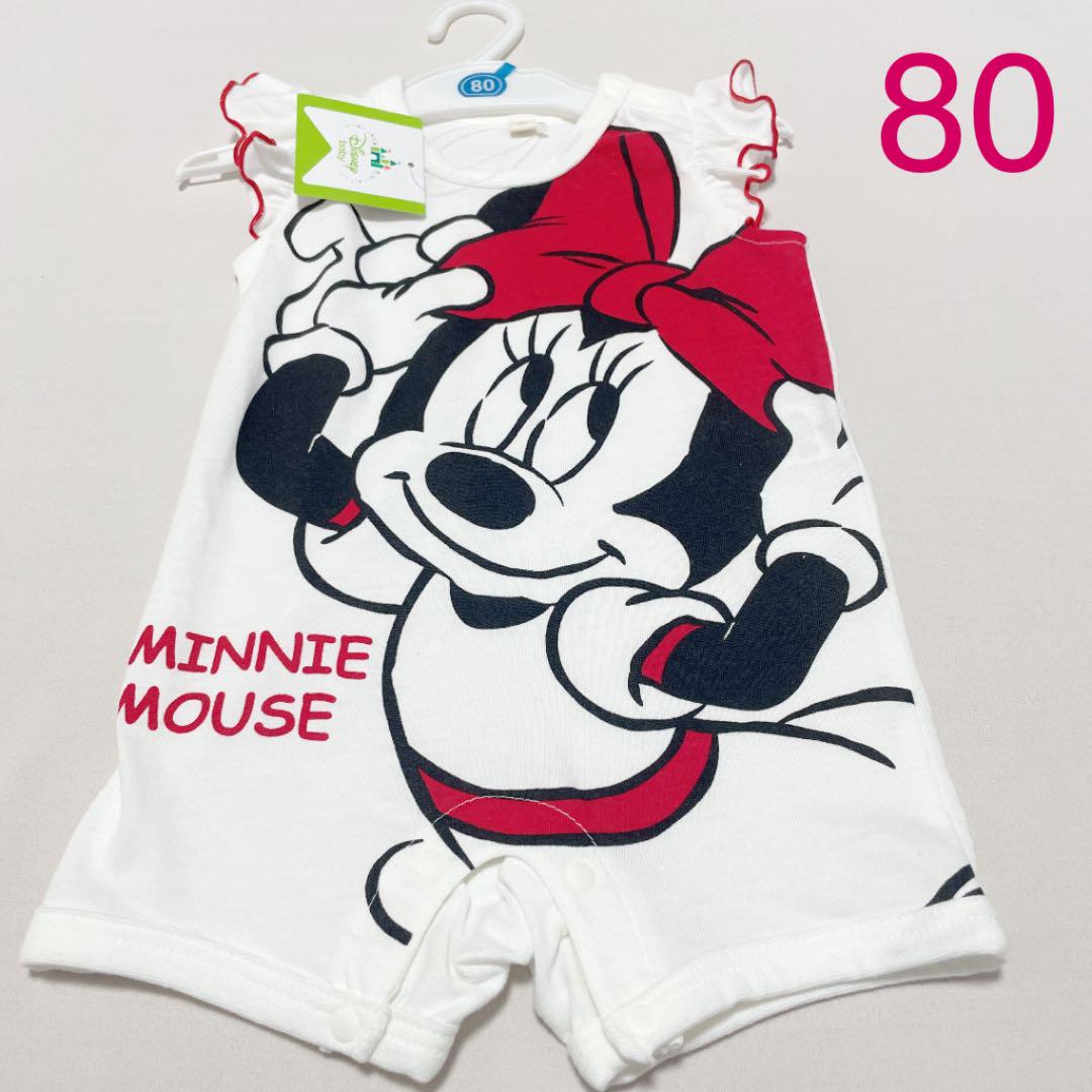 80 ミニーちゃん ディズニー ロンパース 女の子 子供服 メルカリ