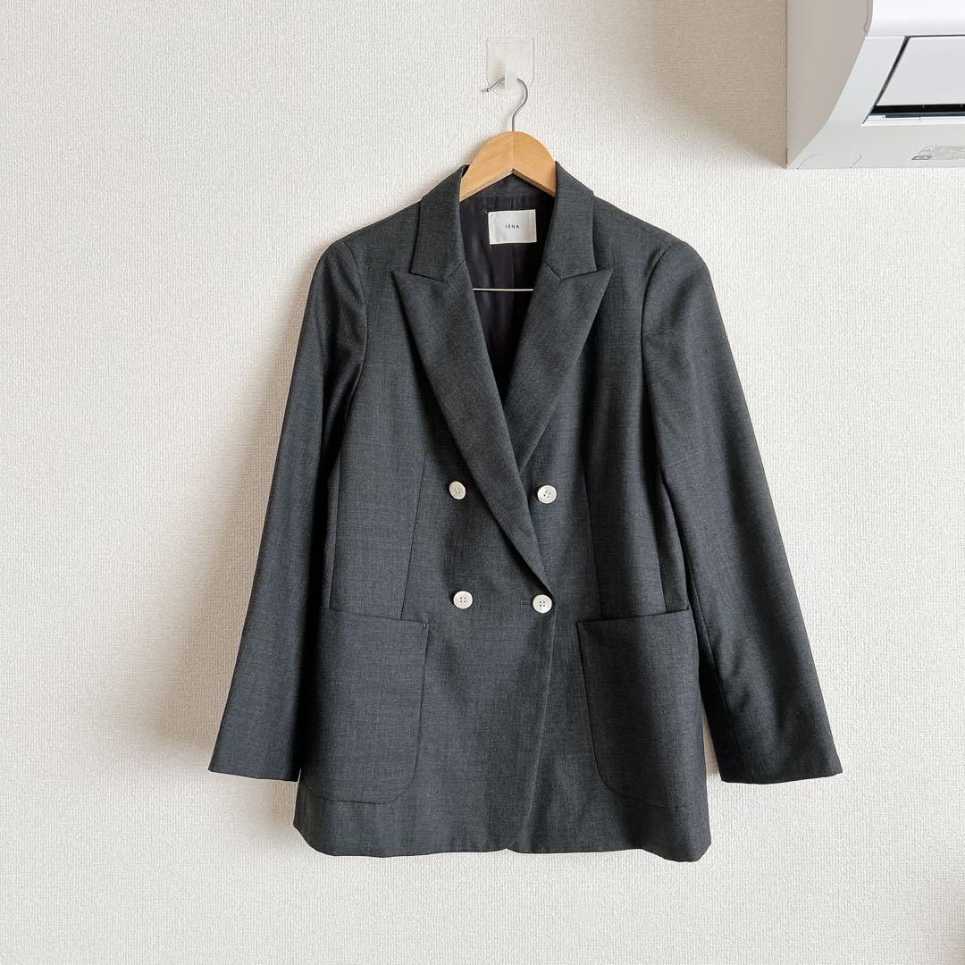 イエナ　美品　ウールダブルブレストジャケット36