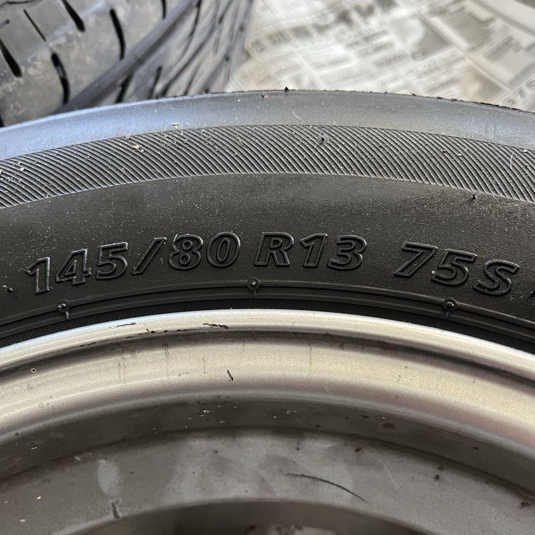 h*u様 ユーズド　ノーマルタイヤアルミ4本セット145/80R13 BS ブリ