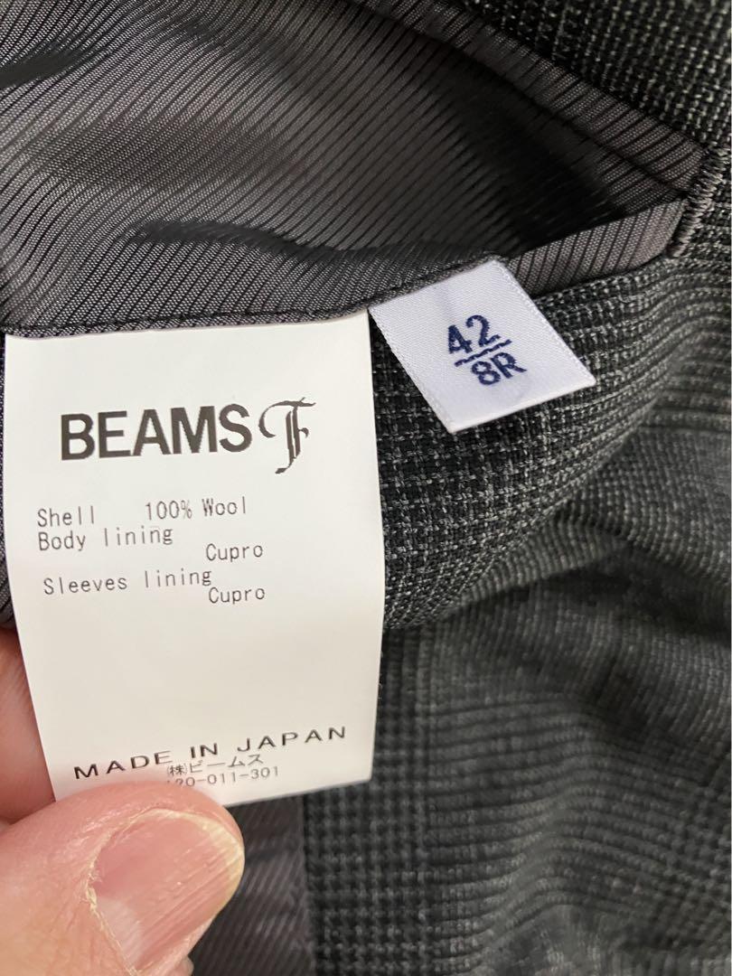 BEAMS F グレンプレイド 3ピース スーツ 42