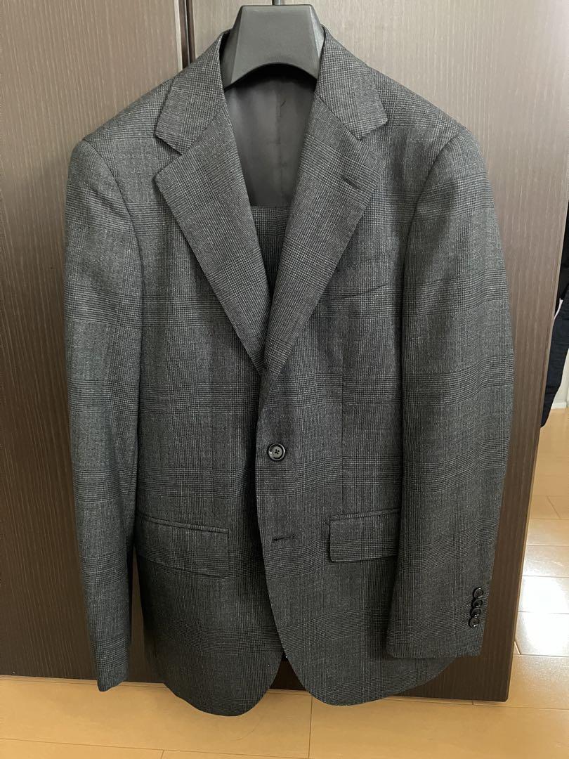 BEAMS F グレンプレイド 3ピース スーツ 42