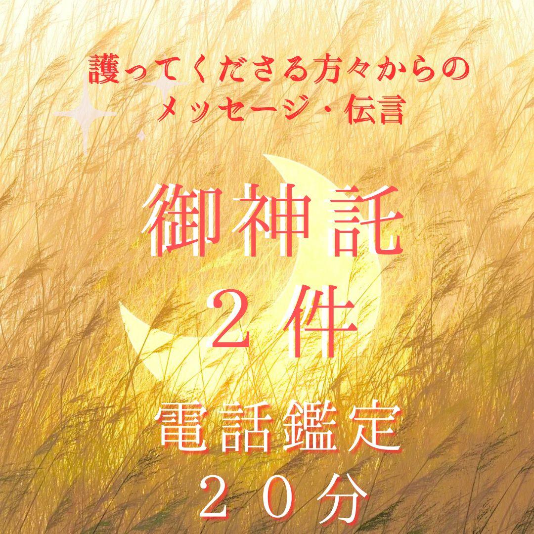 御神託2件☆電話鑑定 20分☆占い 鑑定 御神託 通話 開運 水晶