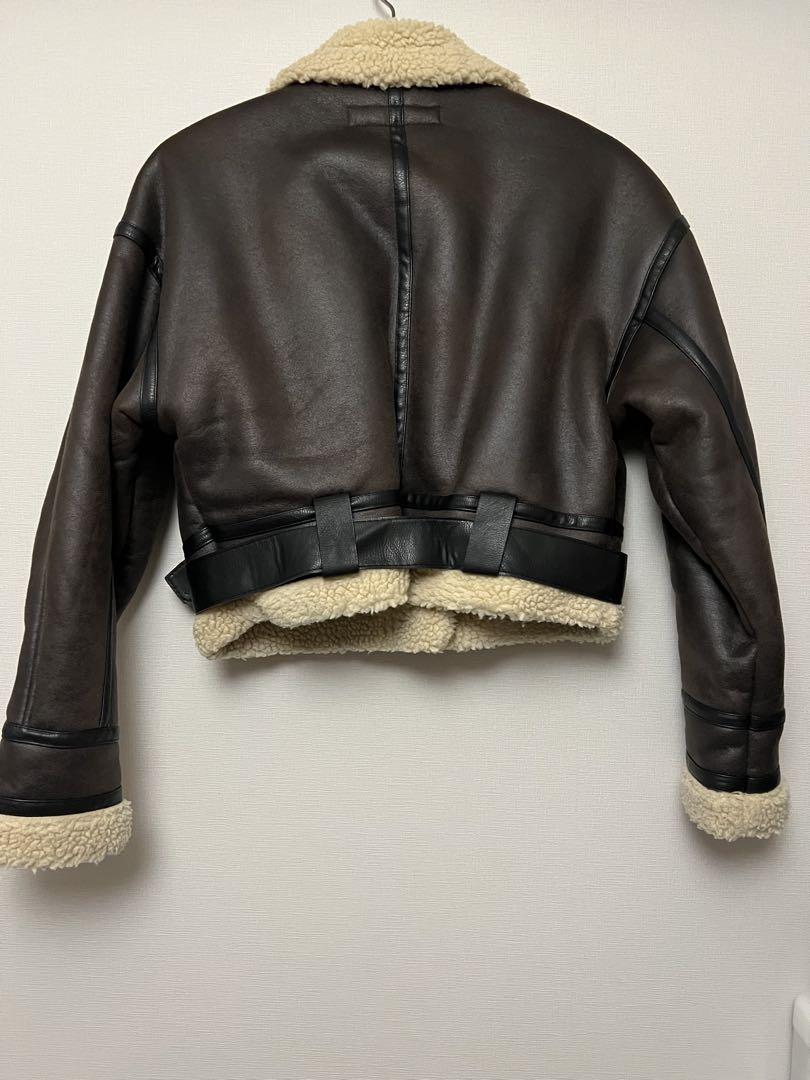 ZARA ムートンジャケット　XS ブラウン