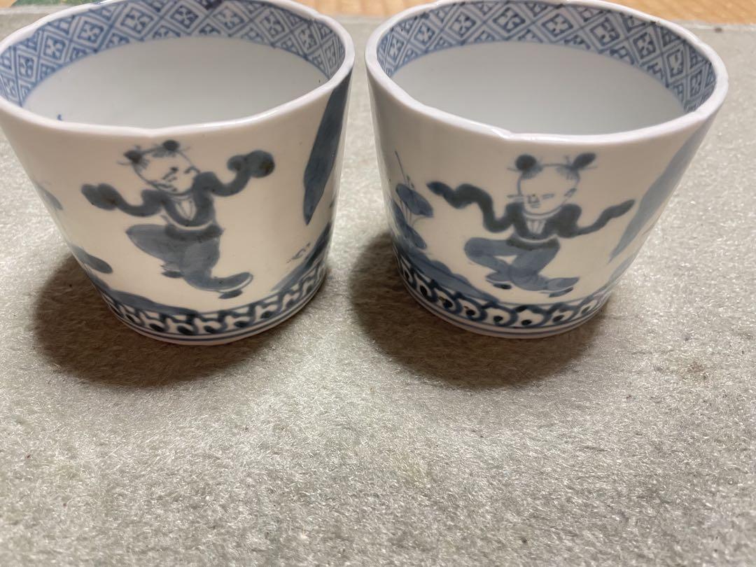 江戸中　骨董珍品　縁紅　蕎麦猪口　二客　垂れ藤文　図抜け 江戸中 骨董珍品 縁紅 蕎麦猪口 二客 垂れ藤文 図抜け - メルカリ