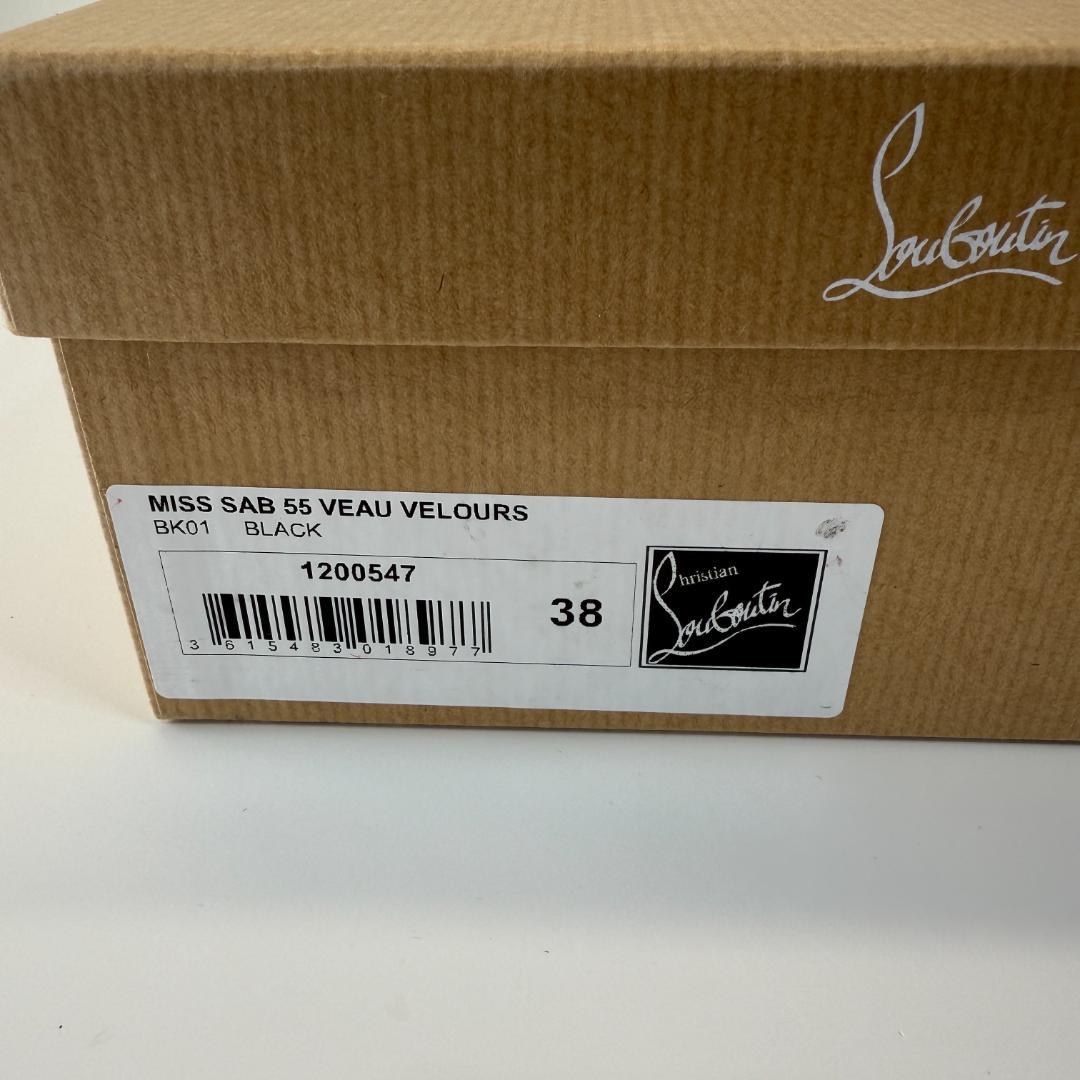 【美品】ルブタン MISS SAB 55 ベロアパンプス 定価125,400円