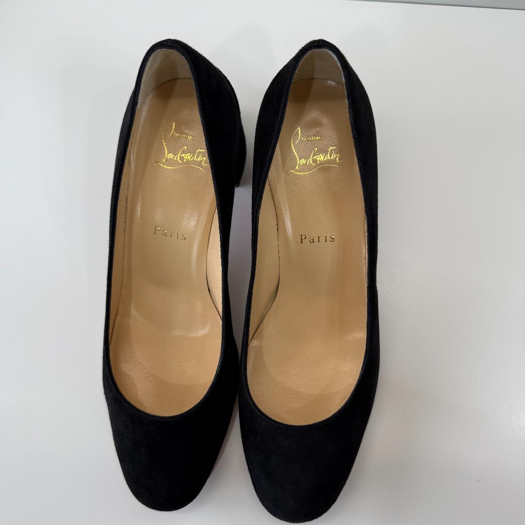 【美品】ルブタン MISS SAB 55 ベロアパンプス 定価125,400円