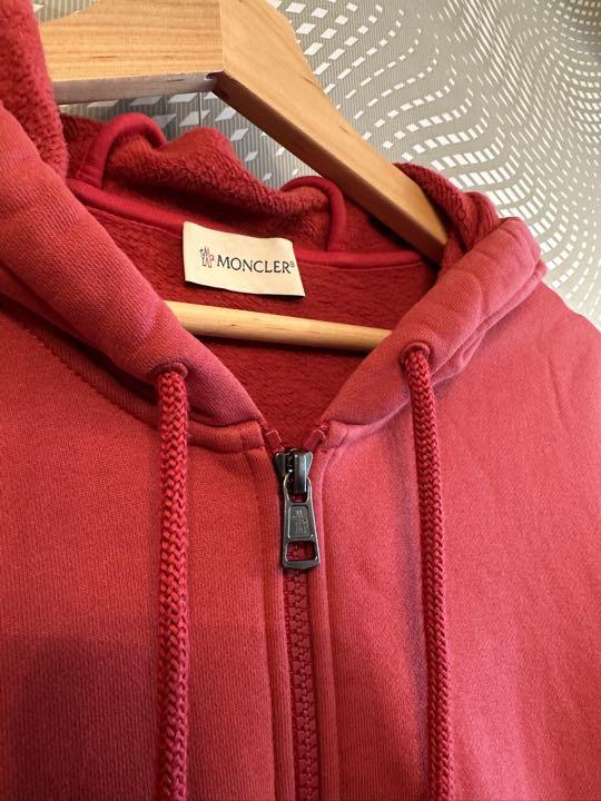 価格変更】MONCLER モンクレール ジップアップパーカー 赤 サイズL