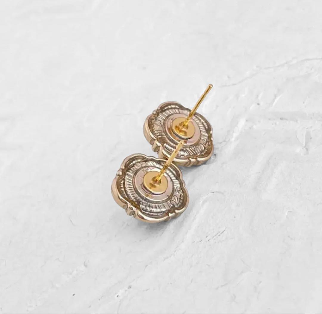 CHANEL】ヴィンテージ ボタン ピアス ゴールド パール ブラック