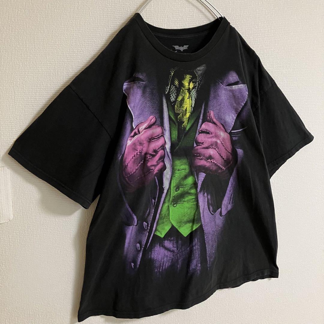 ダークナイト オーバーサイズTシャツ 黒 ムービーT ジョーカーバットマンダークナイトムービーTシャツtシャツ