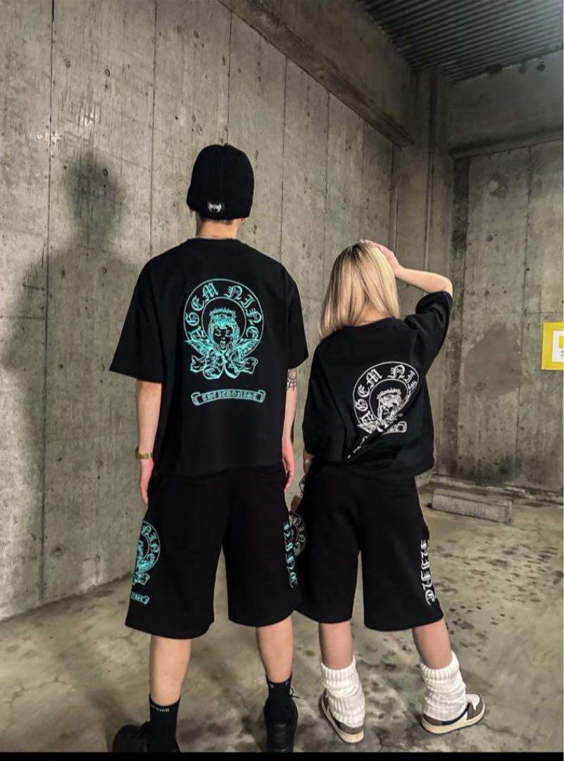 A'GEM9 エージェムナイン エンジェル　刺繍　ハーフパンツ&Tシャツ　セット