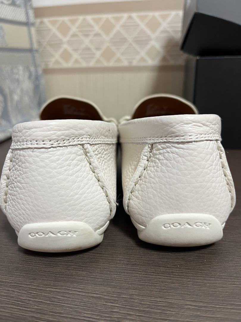 COACH ホワイトレザー ローファー