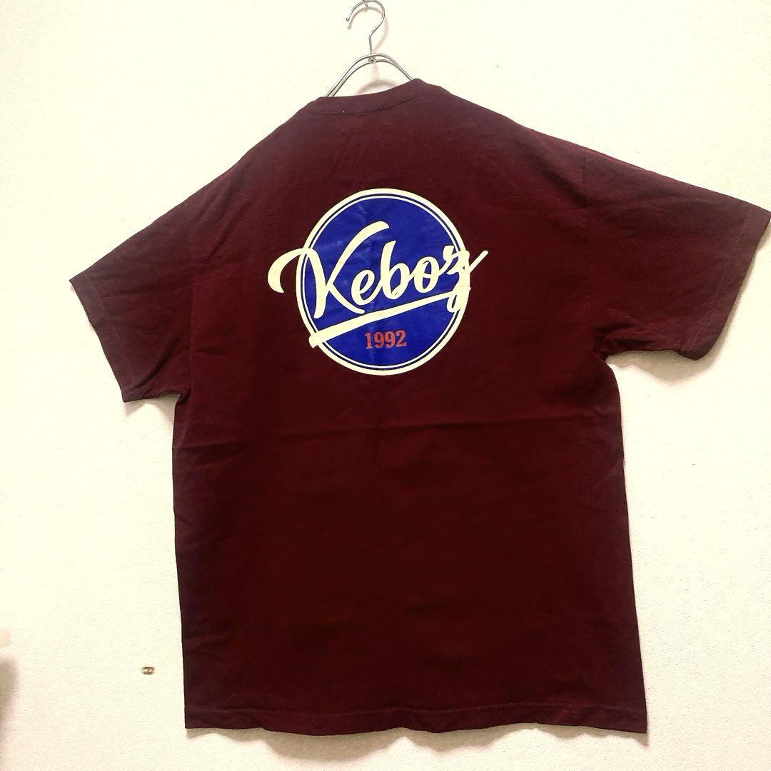 【大人気】KEBOZ バックサークルロゴ 両面ロゴ ボルドー XL Tシャツ