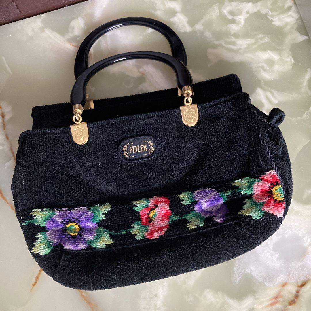 最高品質の FEILER バッグ卸売り - ファスナー付きバッグ 花柄刺繍 バッグ