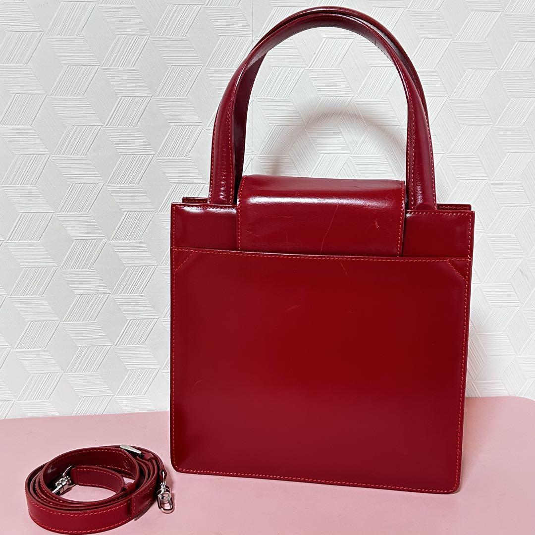 【BVLGARI❣️】LIMITED EDITION ハンドバッグ 赤レザー