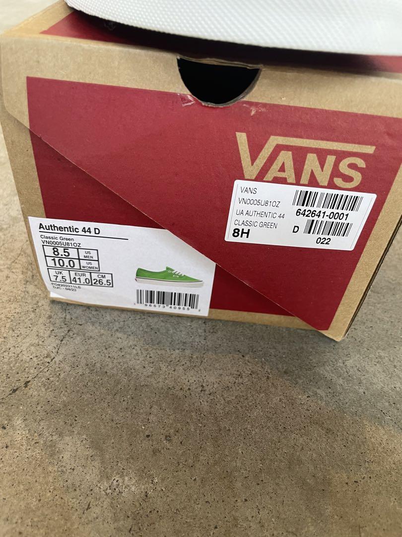 新品VANS オーセンティック 44 DX アナハイム 廃盤モデル 緑 26.5