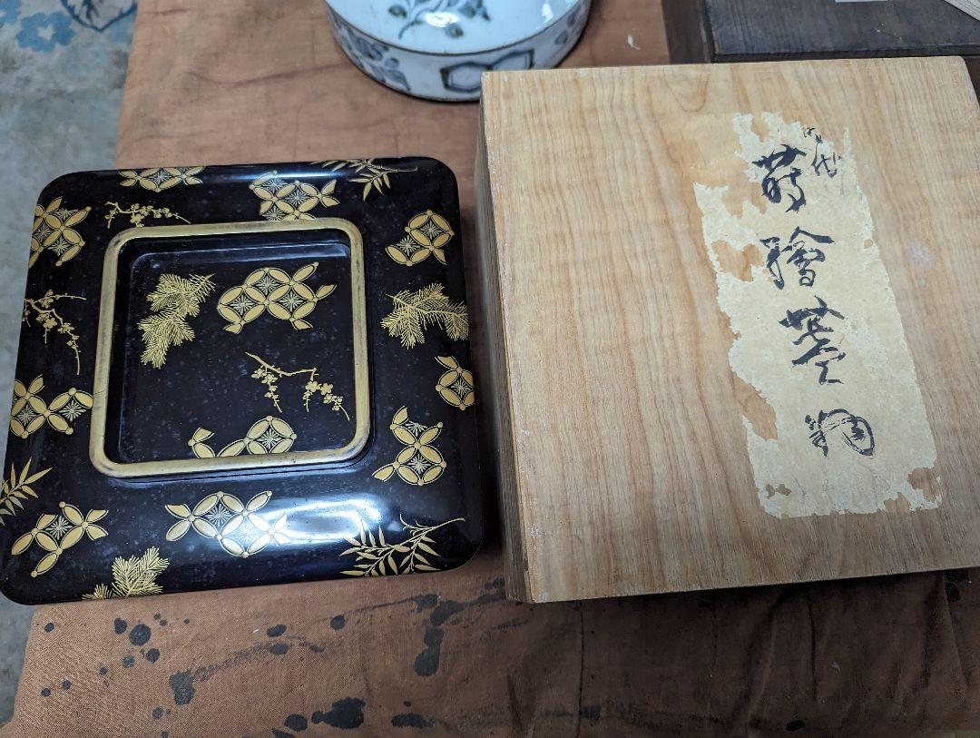 輪島塗、蒔絵、蓋物、菓子器