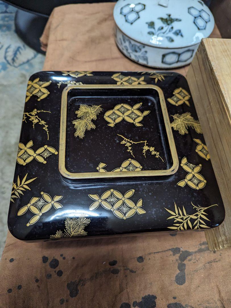 輪島塗、蒔絵、蓋物、菓子器